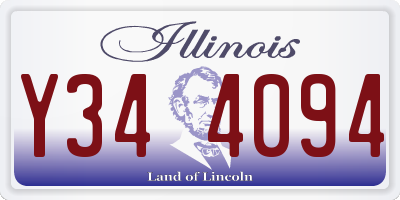 IL license plate Y344094