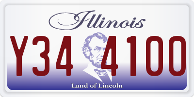 IL license plate Y344100
