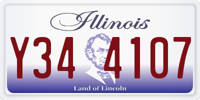 IL license plate Y344107