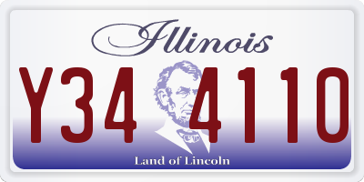 IL license plate Y344110