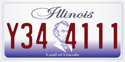 IL license plate Y344111