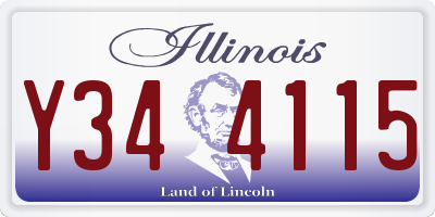 IL license plate Y344115