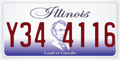 IL license plate Y344116