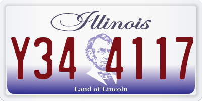 IL license plate Y344117