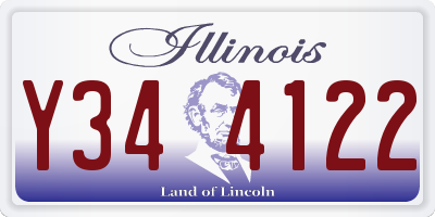 IL license plate Y344122