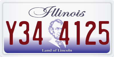 IL license plate Y344125