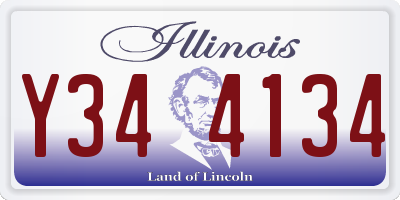 IL license plate Y344134