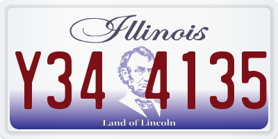 IL license plate Y344135