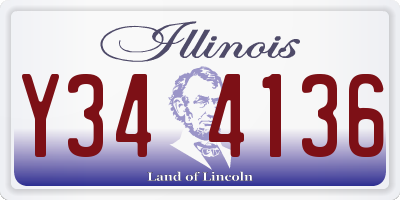 IL license plate Y344136