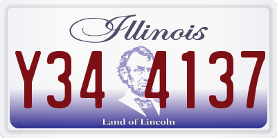 IL license plate Y344137