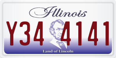 IL license plate Y344141