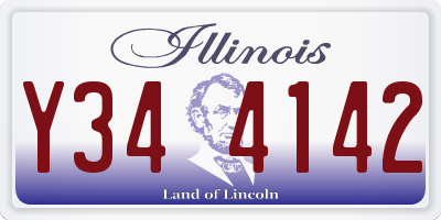 IL license plate Y344142