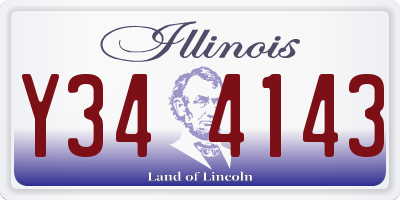 IL license plate Y344143