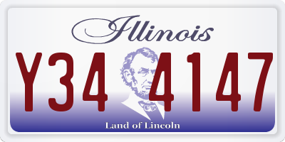 IL license plate Y344147