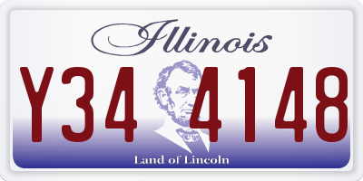 IL license plate Y344148