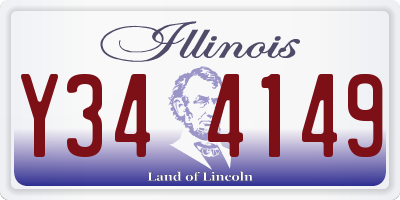 IL license plate Y344149