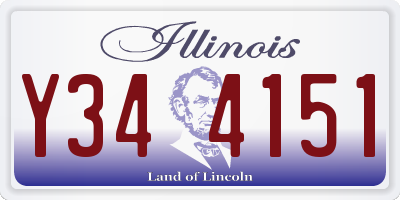 IL license plate Y344151