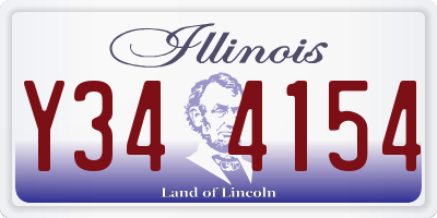 IL license plate Y344154