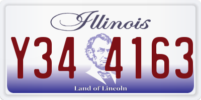 IL license plate Y344163