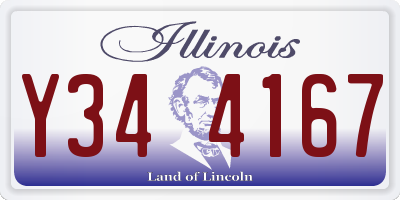 IL license plate Y344167