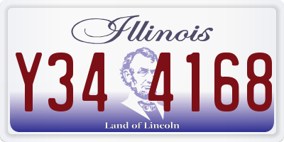 IL license plate Y344168