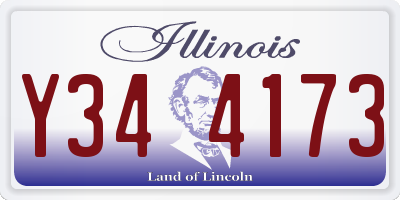 IL license plate Y344173