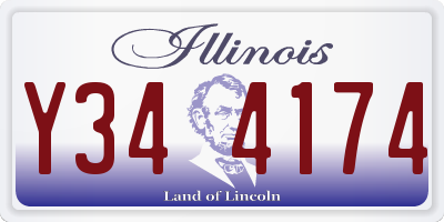 IL license plate Y344174