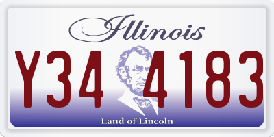 IL license plate Y344183