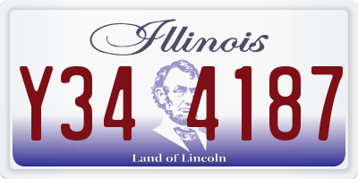 IL license plate Y344187
