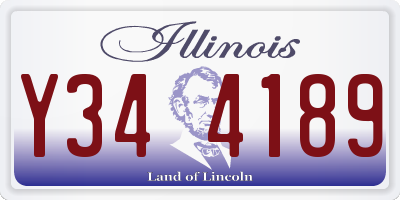 IL license plate Y344189