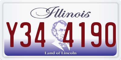 IL license plate Y344190