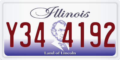 IL license plate Y344192