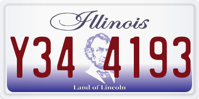 IL license plate Y344193