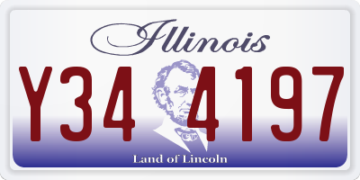 IL license plate Y344197