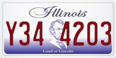 IL license plate Y344203