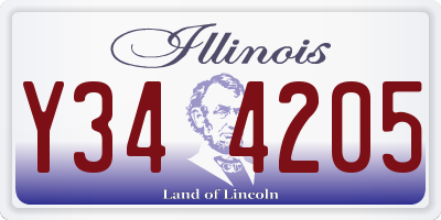 IL license plate Y344205
