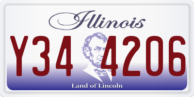 IL license plate Y344206