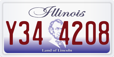IL license plate Y344208
