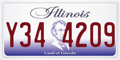 IL license plate Y344209