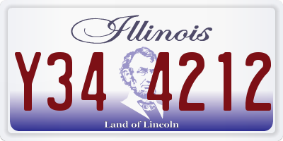 IL license plate Y344212