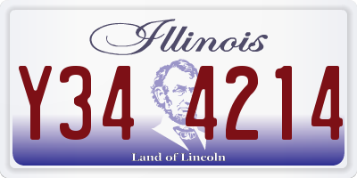 IL license plate Y344214