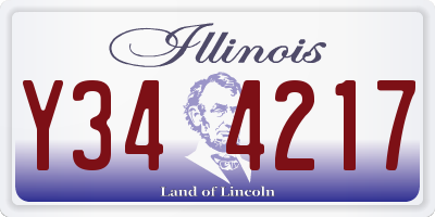 IL license plate Y344217