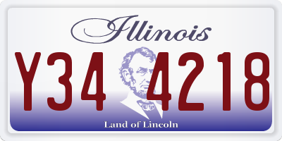 IL license plate Y344218