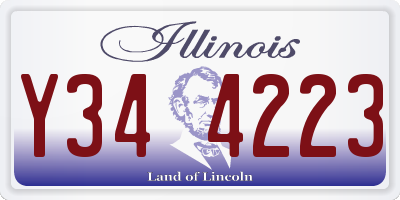 IL license plate Y344223
