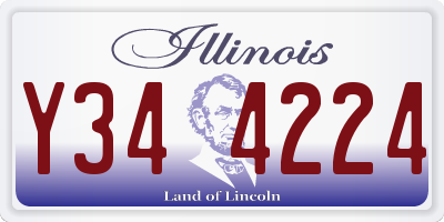 IL license plate Y344224