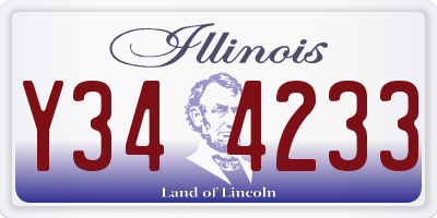 IL license plate Y344233