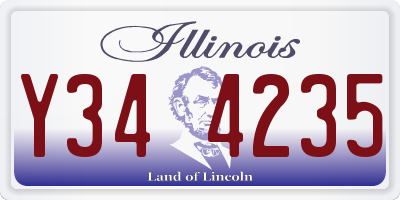 IL license plate Y344235