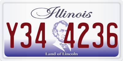 IL license plate Y344236