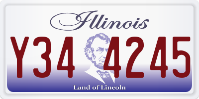 IL license plate Y344245