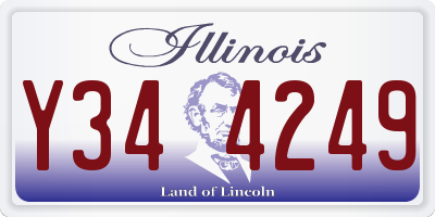 IL license plate Y344249